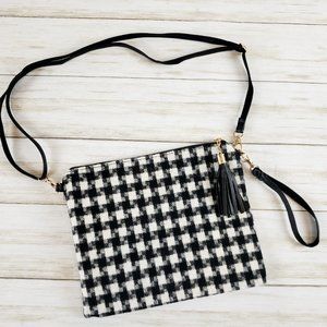 Houndstooth Crossbody/Clutch Bag